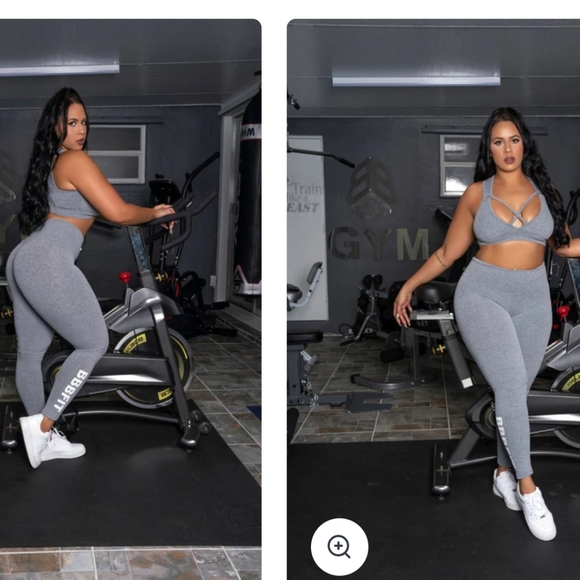 Gray Women's Activewear Leggings - Picture 1 of 5